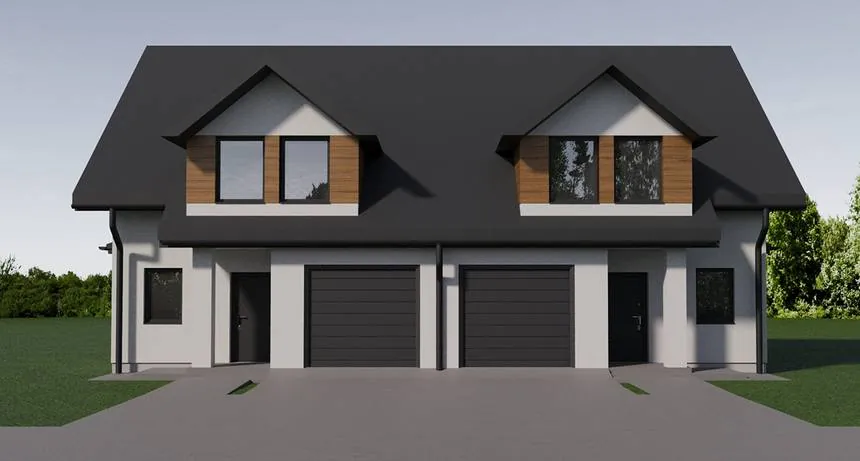 Elewacja frontowa, render roboczy