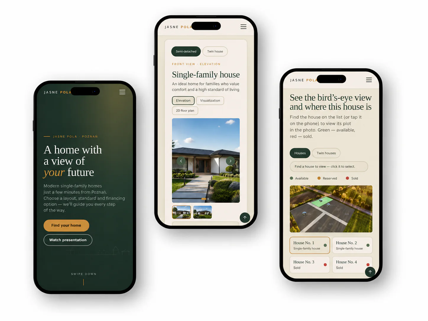 Project website on a phone